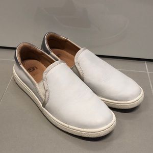 UGGs white leather shoes